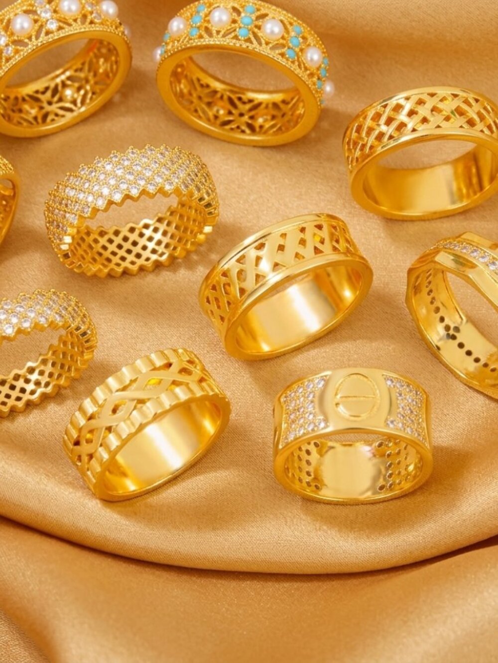 NWT Gold-Plated rings collection